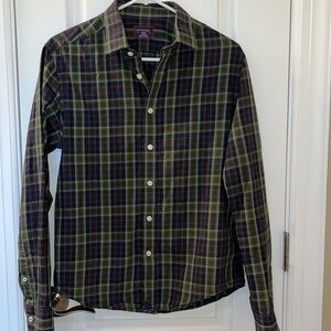 UNTUCKit Men's Slim Fit Plaid Long Sleeve Button-Up Shirt Size S